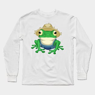 Frog Farmer Hat Long Sleeve T-Shirt